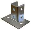 3-1/2 Plated Two Hole Single Channel Post Base
