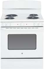 White 30 Electric Standard Clean Free Standing Range