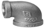 1/2 X 3/8 Galvanized Malleable Iron 150 # 90 Elbow