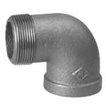 2-1/2 Galvanized Malleable Iron 150 # ST 90 Elbow