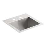 15 X 15 Two Hole Bar Sink *vault Stainless Steel