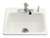 25 X 22 Four Hole Cast Iron Sink Mayfield White