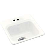 15 X 15 Two Hole Self-Rimming Entertainment Sink Northland White