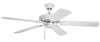 White 52 Ceiling FAN 5 Blade *BASICS WALN