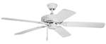 White 52 Ceiling FAN 5 Blade *BASICS WALN