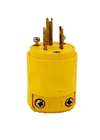 15A 125V PVC Grounded Plug Yellow