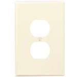 1 Gang Mid Size Receptacle Plate Ivory