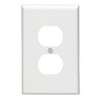 1 Gang Mid Size Receptacle Plate White