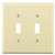 2 Gang Mid Size Switch Plate Ivory