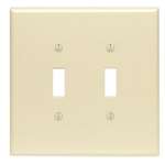 2 Gang Toggle Switch Wall Plate Ivory