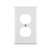 1 Gang DUP Receptacle Plate White