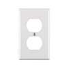 1 Gang DUP Receptacle Plate White