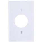 1 Gang Single Receptacle Plate White