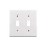 2 Gang Switch Plate White