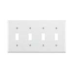 4 Gang Switch Plate White