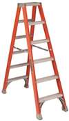 6 FT Fiberglass 300 # Double Step Ladder