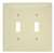 2 Gang 2 Toggle Midway Wall Plate Ivory
