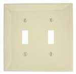 2 Gang 2 Toggle Midway Wall Plate Ivory