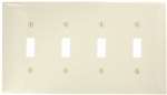 4 Gang 4 Toggle Midway Wall Plate Ivory