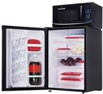 2.5 CF Refrigerator With Microwave Combination Black