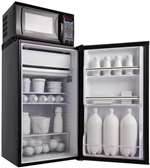 3.6 CF Refrigerator With Microwave Combination Black