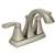 Lead Law Compliant 2 Handle Center Set High Lavatory Faucet Brushed Nickel 1.5 GPM