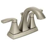 Lead Law Compliant 2 Handle Center Set High Lavatory Faucet Brushed Nickel 1.5 GPM