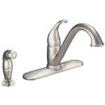 Lead Law Compliant 1.5 GPM 1 Handle Lever Kitchen Faucet Stainless Steel