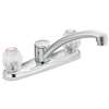 Lead Law Compliant 2 Handle Knob Kitchen Faucet Polished Chrome 2.0 GPM