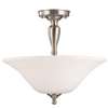 Brushed Nickel 3 Light 60 Watts A 19 Semi-flush *dupon