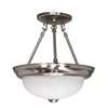 Brushed Nickel 2 60 Watts Medium Semi Flush