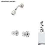 2 Handle Acrylic Shower Faucet With Valve Polished Chrome