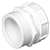 1-1/2 PVC Male TRP Adapter With Poly Nut