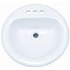 19 4 Centerset Round Vitreous China Drop In Lavatory Biscuit