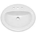 20 X 17 8 Center Vitreous China Drop In Lavatory Biscuit