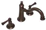 2 Handle Lever Three Piece Roman Tub Faucet Trim Oil Rubbed Bronze