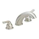 2 Handle Lever Three Piece Roman Tub Faucet Brushed Nickel Willow