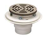 2 PVC Adjustable Shower Drain With Heavy Duty Strainer