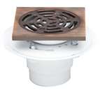 2 PVC Adjustable Shower Drain W/SQ Oil Rubbed Bronze Top