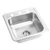 17 X 19 Two Hole 6.0 22 Gauge 1 Bowl Stainless Steel Sink