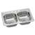 33 X 22 Three Hole 8.0 20 Gauge Double Bowl Stainless Steel Sink