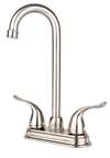 Lead Law Compliant 2 Handle 1.5 Decorative Lever Bar Faucet Brushed Nickel