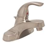 Lead Law Compliant 1.5 GPM 1 Handle Lever Lavatory Faucet With Pop Up Brushed Nickel