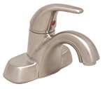 Lead Law Compliant 1.5 GPM 1 Handle Lever Lavatory Faucet Less Pop Up Brushed Nickel