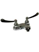 Lead Law Compliant 1.5 GPM 2 Handle Lavatory Faucet With Gri