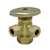 Lead Law Compliant Rough Brass 5/8 OD Compact X 3/8 Dual Outlet ST