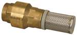 Lead Law Compliant 1-1/4 Brass Foot Valve With Stainless Steel Strainer