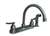 Lead Law Compliant 1.5 GPM 2 Handle Kitchen Faucet With Spray Brushed Nickel