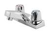 Lead Law Compliant 2 Handle 4 Center Set Lavatory Faucet With Metal Pop Up Polished Chrome