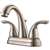 Lead Law Compliant 2 Handle Three Hole 4 High Arc Lavatory Faucet Brushed Nickel